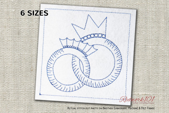 Crown Couple Rings Redwork Review