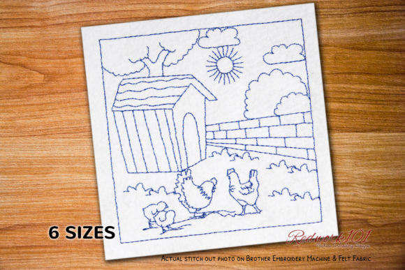 Hen and Chick Redwork Design: A Designer’s Review