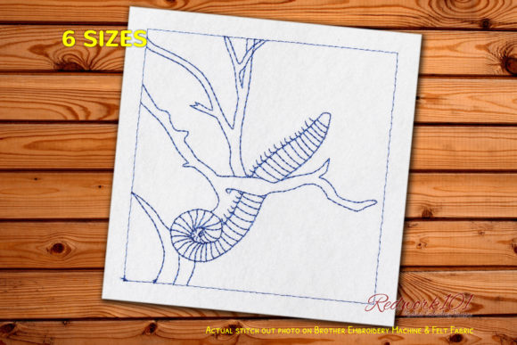 Review: Worm Sitting on a Tree Branch Redwork
