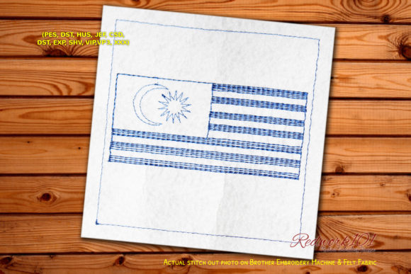 Reviewing the Wavy Malaysia Flag Redwork Design