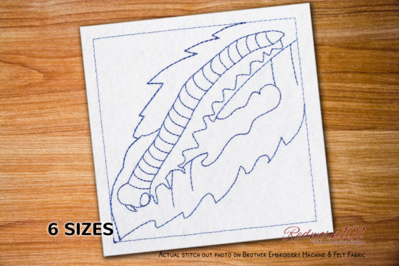 Worm Eating Leaf Redwork: A Holiday Design Review